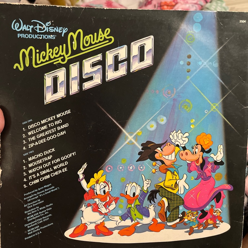 Walt Disney Mickey Mouse Disco Vinyl Record